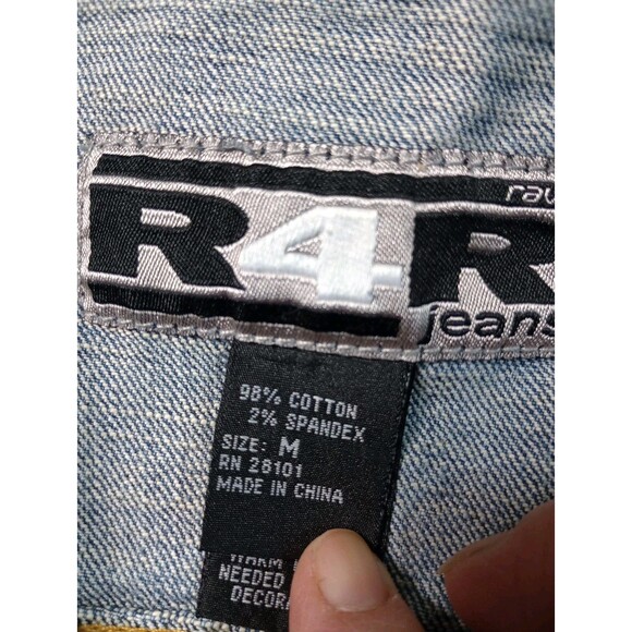 R4R Jeans  Jacket Medium Wash Girl Jean Crop Jacket Sz M - Picture 6 of 9